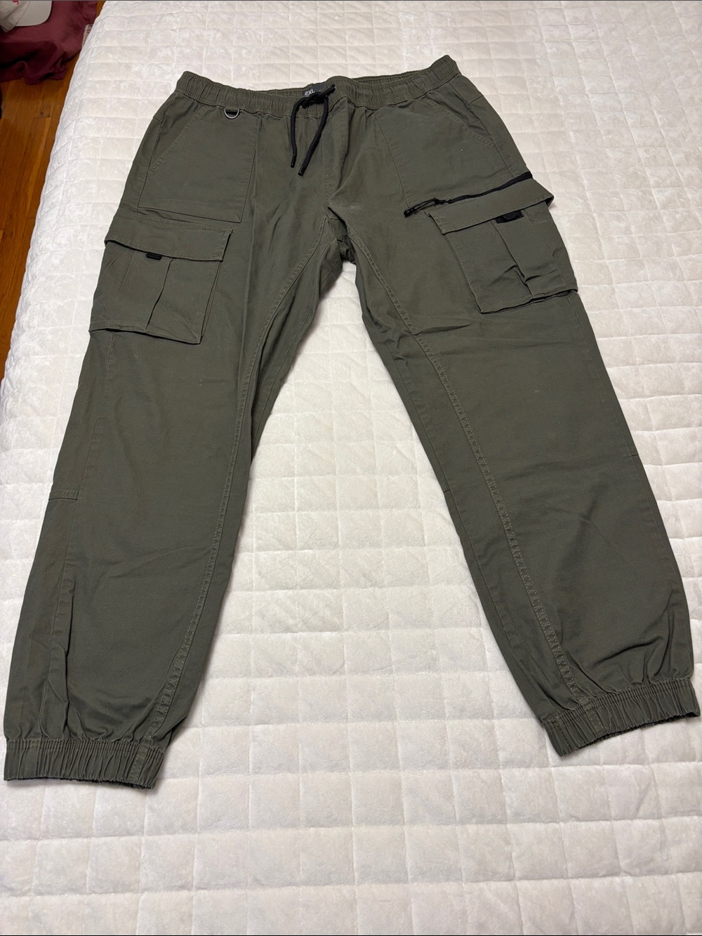 Denim&Co Olive Green Cargo Joggers
